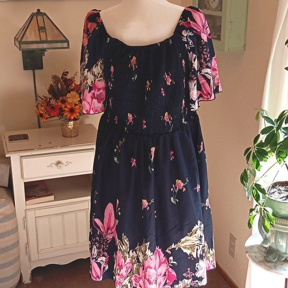 Shein Unity Plus Size Shirred Butterfly Sleeves C… - image 7